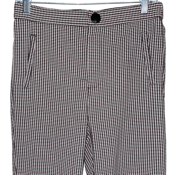 Zara Houndstooth High Rise Skinny Dress Pant Legging Size Medium - Picture 2 of 16